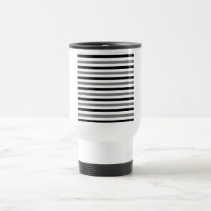 Caneca Térmica Listras pretas e brancas design