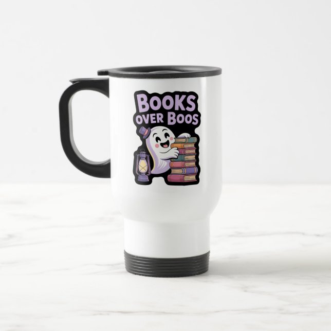 Caneca Térmica Livro Fantasma Lanterna de Lavanda (Esquerda)