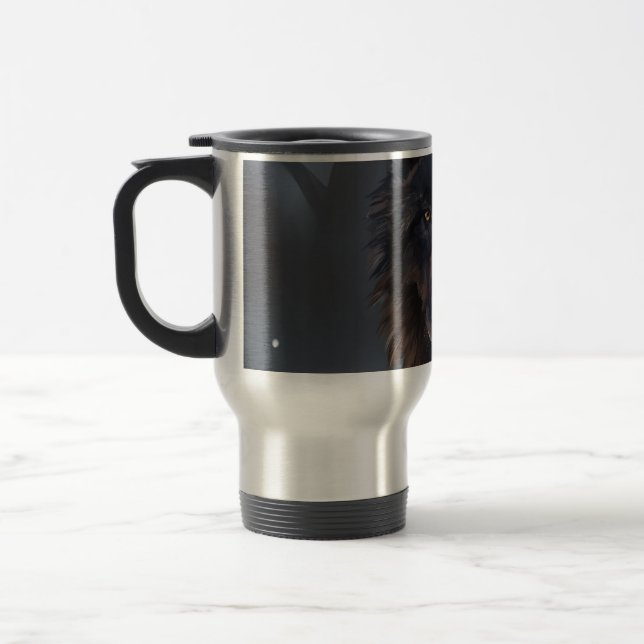 Caneca Térmica Lobo negro (Esquerda)