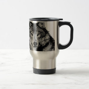 Caneca Térmica Lobo preto & branco