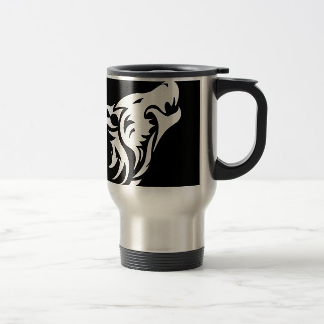 Caneca Térmica Lobo tribal (Direita)