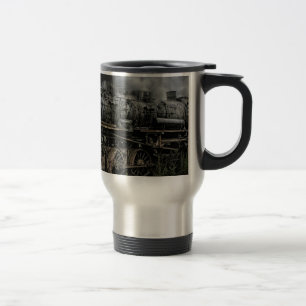 Caneca Térmica locomotiva a vapor trem via férrea ferrovia