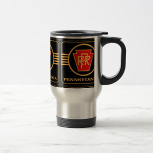 Caneca Térmica Logotipo da estrada de ferro de Pensilvânia, pret
