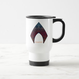 Caneca Térmica Logotipo de Aquaman   Paisley Aquaman