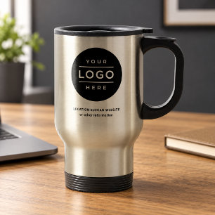 Caneca Térmica Logotipo de Nome Comercial Personalizado em Aço In