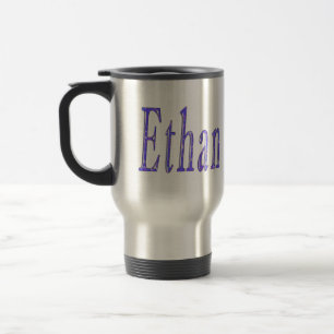 Caneca Térmica Logotipo do nome Ethan Starry Azul