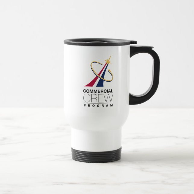 Caneca Térmica Logotipo do Programa de Tripulação Comercial NASA (Direita)