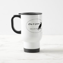 Caneca Térmica Logotipo gráfico da Cidade da Coroa, de aço inoxid