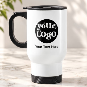 Caneca Térmica Logotipo Minimalista e Texto Empresarial
