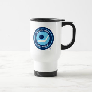 Caneca Térmica Logotipo retrô da noite de hóquei no Canadá