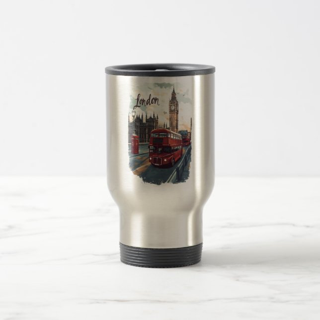 Caneca Térmica London Cityscape com Barramento de Decker Duplo e  (Centro)