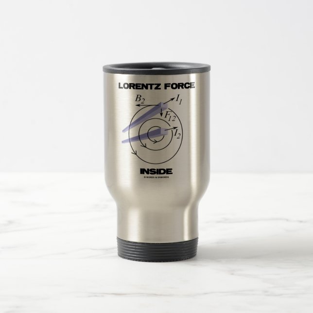 Caneca Térmica Lorentz Force Dentro Eletromagnetismo Humor (Centro)