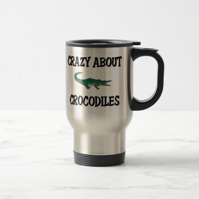 Caneca Térmica Louco sobre crocodilos (Direita)