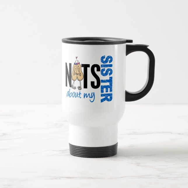 Caneca Térmica Loucos sobre meu AZUL da irmã 1 (Direita)