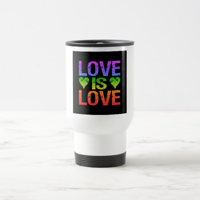 Caneca Térmica Love Is Love mug - escolha estilo e cor (Centro)
