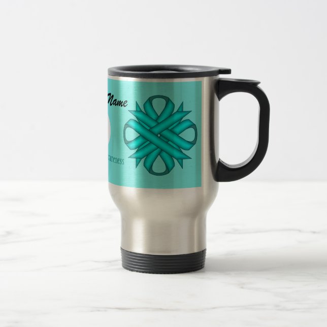 Caneca Térmica Lt Blue/Teal Clover Rbn Tmpl por Kenneth Yoncich (Direita)