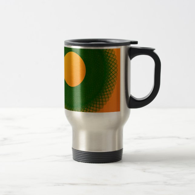 Caneca Térmica lua amarela em verde (Direita)