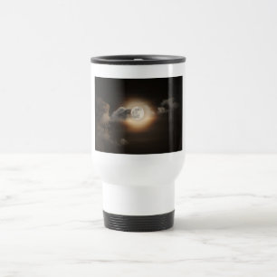 Caneca Térmica Lua cheia na noite nebulosa