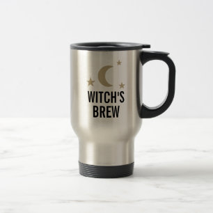 Caneca Térmica Lua engraçada e estrelas da fermentação da brux