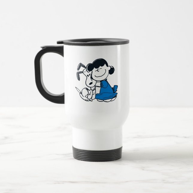 Caneca Térmica Lucy Hugging Snoopy (Esquerda)