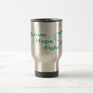 Caneca Térmica Luta da esperança do amor - consciência do cânc