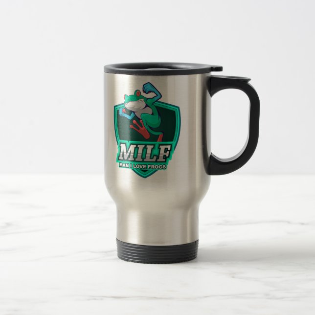 Caneca Térmica M.I.L.F. Cara, Eu Adoro Sapos (Direita)