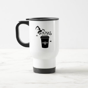 Caneca Térmica Má Sem Café – Amante de Café Bruxa Engraçada