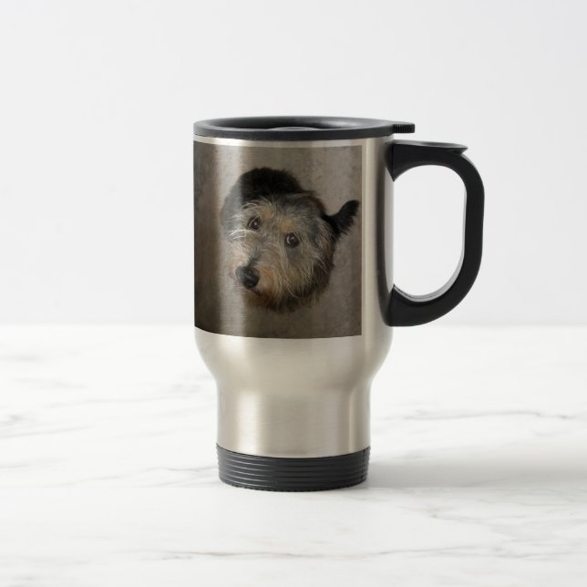 Caneca Térmica Maçã de cão fofa (Direita)