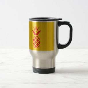 Caneca Térmica Maçã de Pinheiro Vermelho em Amarelo.