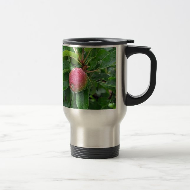 Caneca Térmica Maçã vermelha fresca na árvore (Direita)
