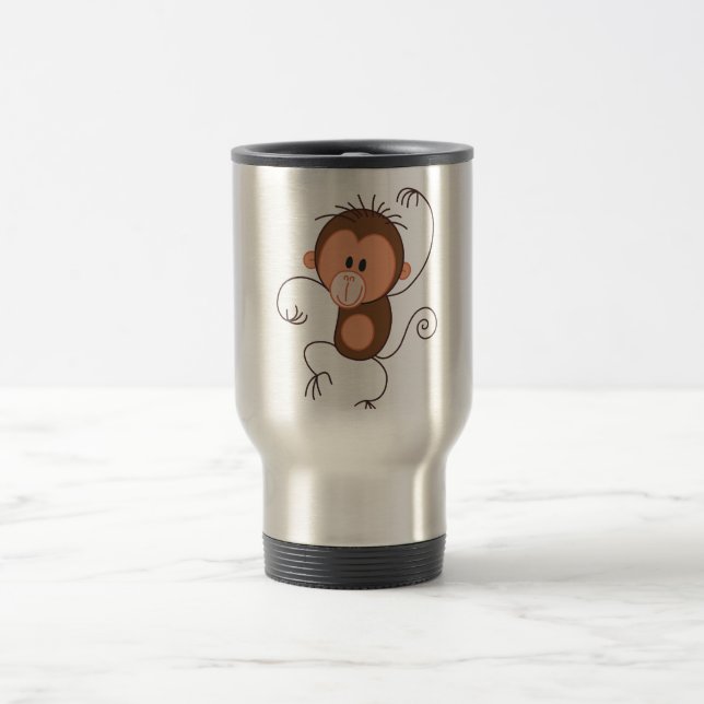 Caneca Térmica Macaco bonito da dança (Centro)