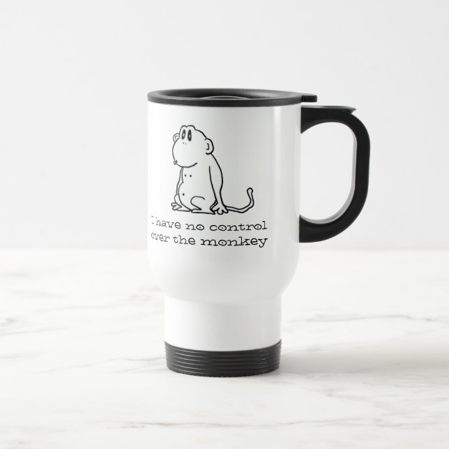 Caneca Térmica Macaco Cartoon (Direita)