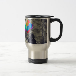 Caneca Térmica macaco de balões de aniversário