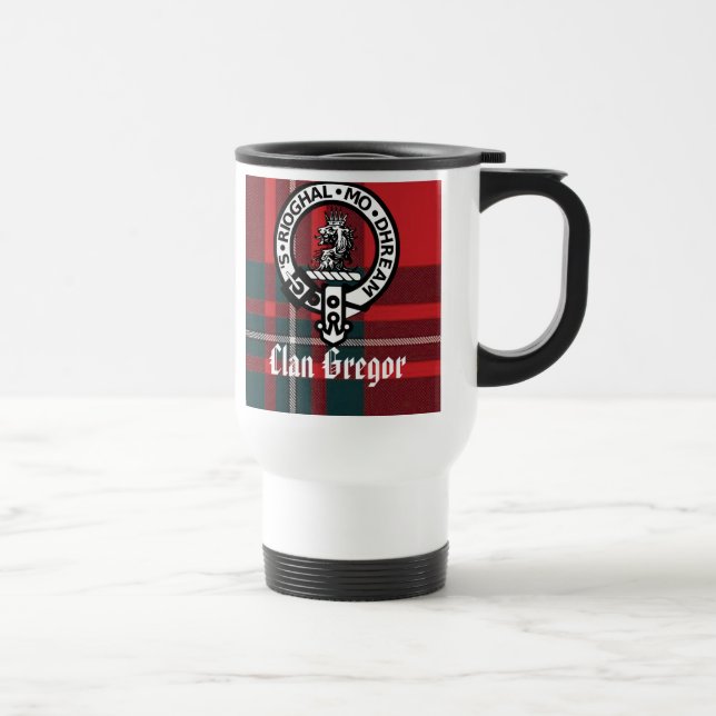 Caneca Térmica MacGregorRed1, Crachá Gregor, Clan Gregor, MacGr.. (Direita)