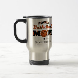 Caneca Térmica Mãe de Basquete Orgulhosa Personalizada