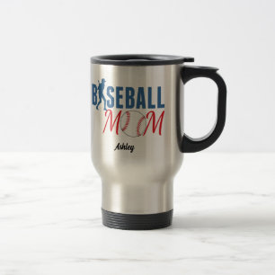 Caneca Térmica Mãe de Beisebol Personalizada Fofa