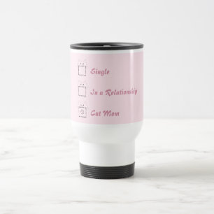 Caneca Térmica Mãe de Gato Gato Fofo Pata Rosa