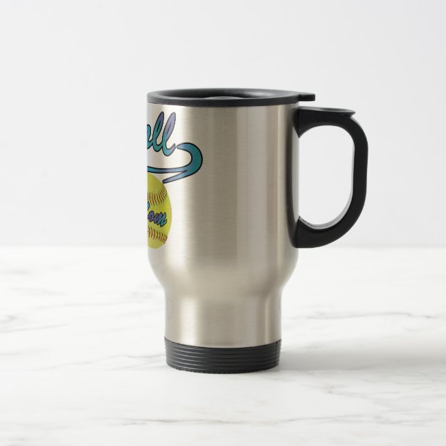 Caneca Térmica Mãe de Softball Fastpitch Cauda Atlética (Direita)