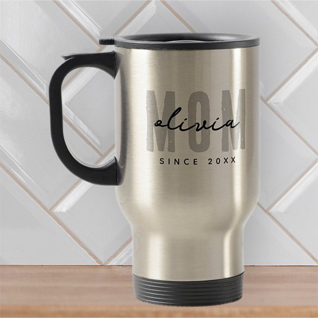 Caneca Térmica Mãe Desde 20XX Moderno, Píquete Simples (Criador carregado)