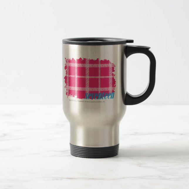 Caneca Térmica Magenta 4 da xadrez (Direita)