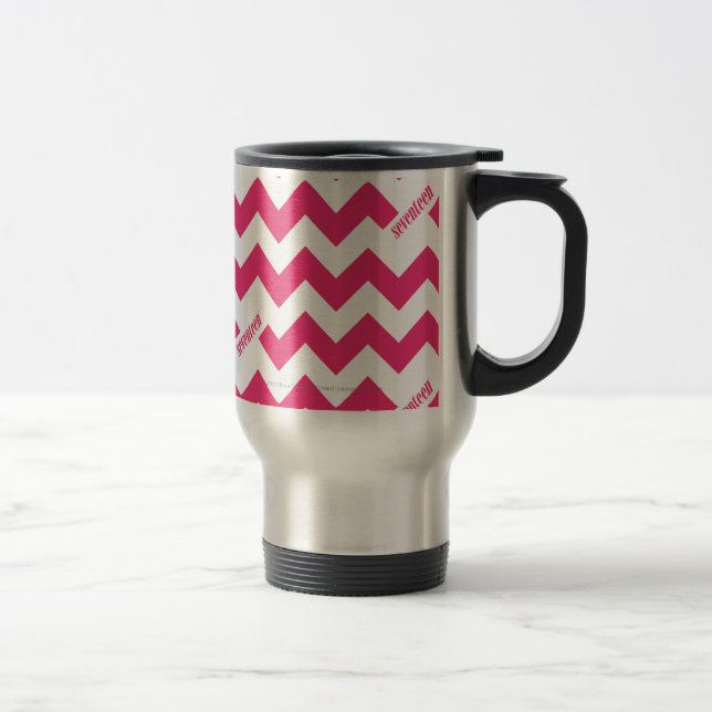Caneca Térmica Magenta do ziguezague (Direita)