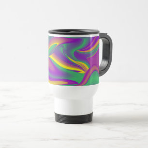 Caneca Térmica Magia das cores, Abstrato 3D Rainbowart