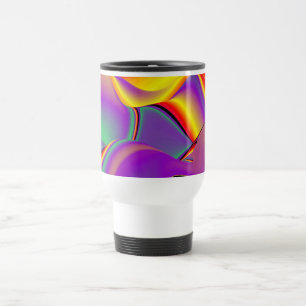 Caneca Térmica Magia das cores, Abstrato 3D Rainbowart
