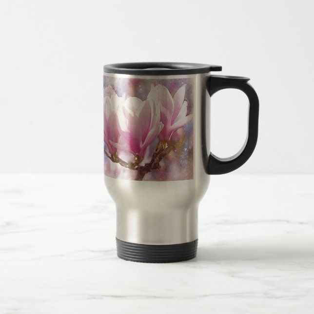 Caneca Térmica Magnésia rosada a púrpura florida - Flor Primavera (Direita)