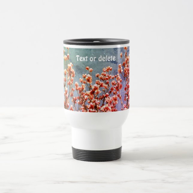 Caneca Térmica Magnolia Blossomo Blue Sky Floral Personalizada (Centro)