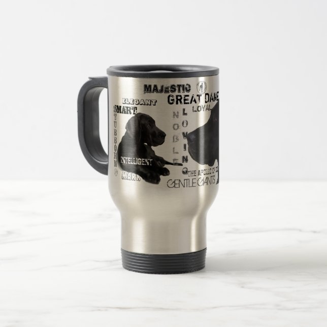 Caneca Térmica Maiestoso dos dinamarqueses (Frente Esquerda)