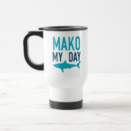 Caneca Térmica Mako marinho engraçado da chalaça do tubarão da