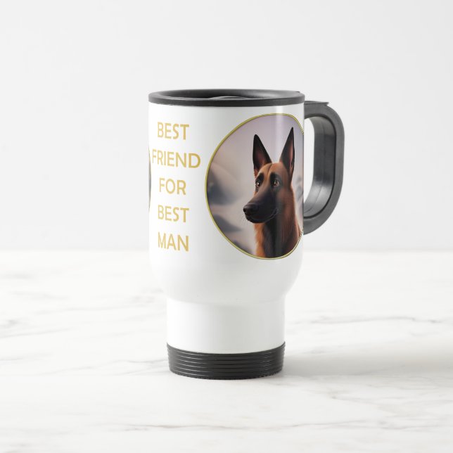 Caneca Térmica Malinois Dog (Frente Esquerda)