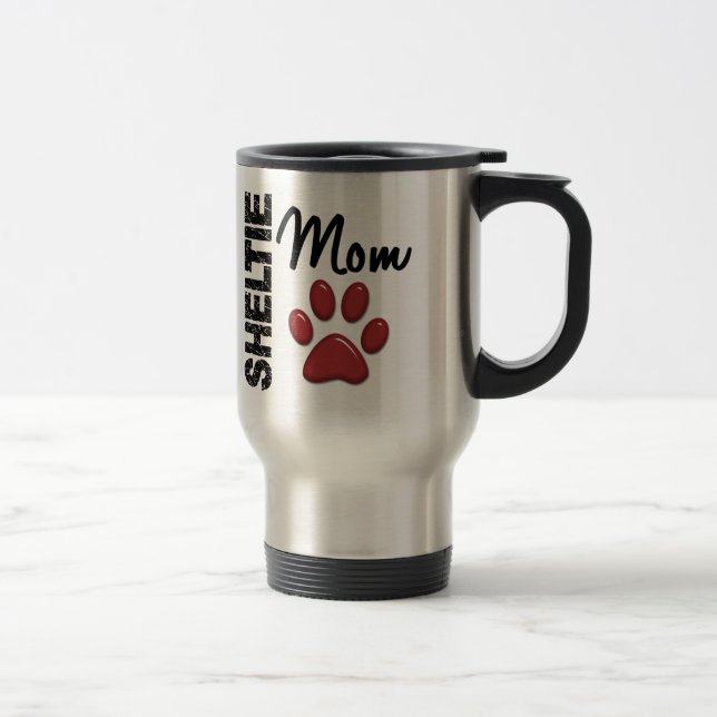 Caneca Térmica Mamã 2 de Sheltie (Direita)