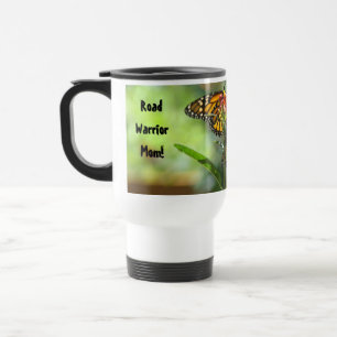 Caneca Térmica Mamã do guerreiro da estrada! Borboletas das